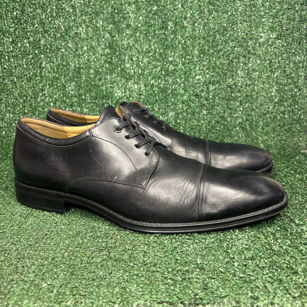 Florsheim Comfortech Cap Toe Leather Classic Formal Derby Shoes Black Mens 13M